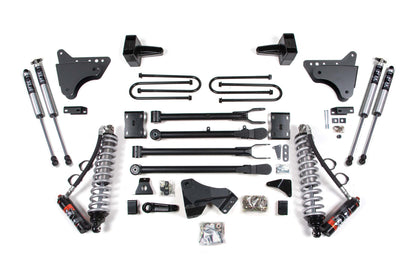 4 Inch Lift Kit w/ 4-Link FOX 2.5 Performance Elite Coil-Over Conversion Ford F250/F350 Super Duty 11-16 4WD Diesel BDS Suspension-1