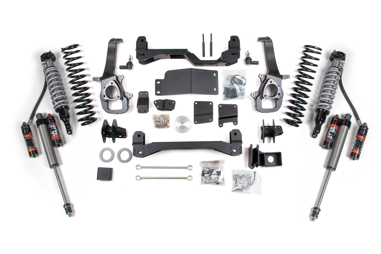 09-11 Ram 1500 4WD 4 Inch Lift Kit, 3 Inch Rear Lift, Coil Spring - Fox 2.5 Performance Elite Series C/O, Fox 2.0 IFP Performance Series Shocks BDS Suspension