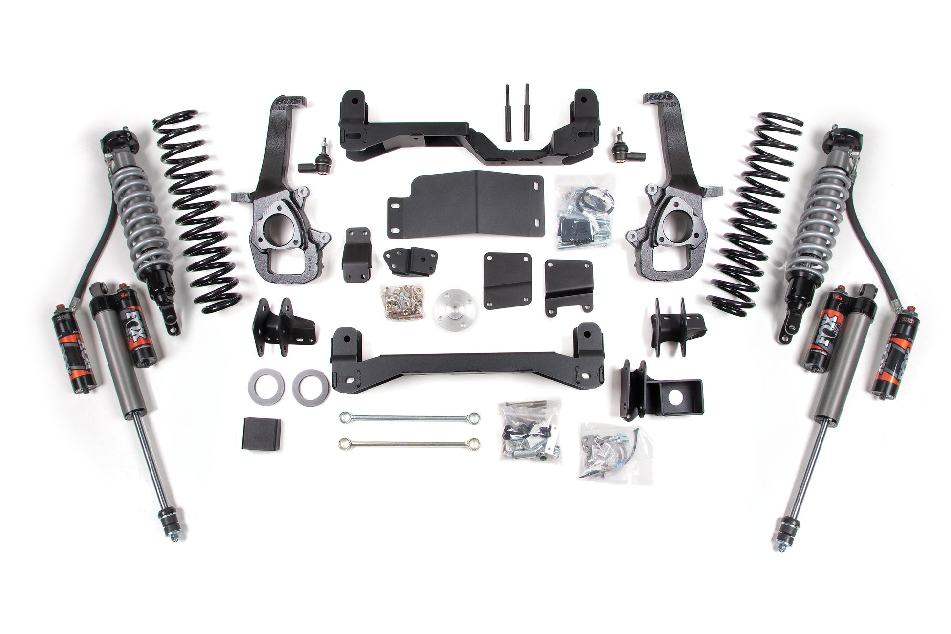09-11 Ram 1500 4WD 4 Inch Lift Kit, 3 Inch Rear Lift, Coil Spring - Fox 2.5 Performance Elite Series C/O, Fox 2.0 IFP Performance Series Shocks BDS Suspension