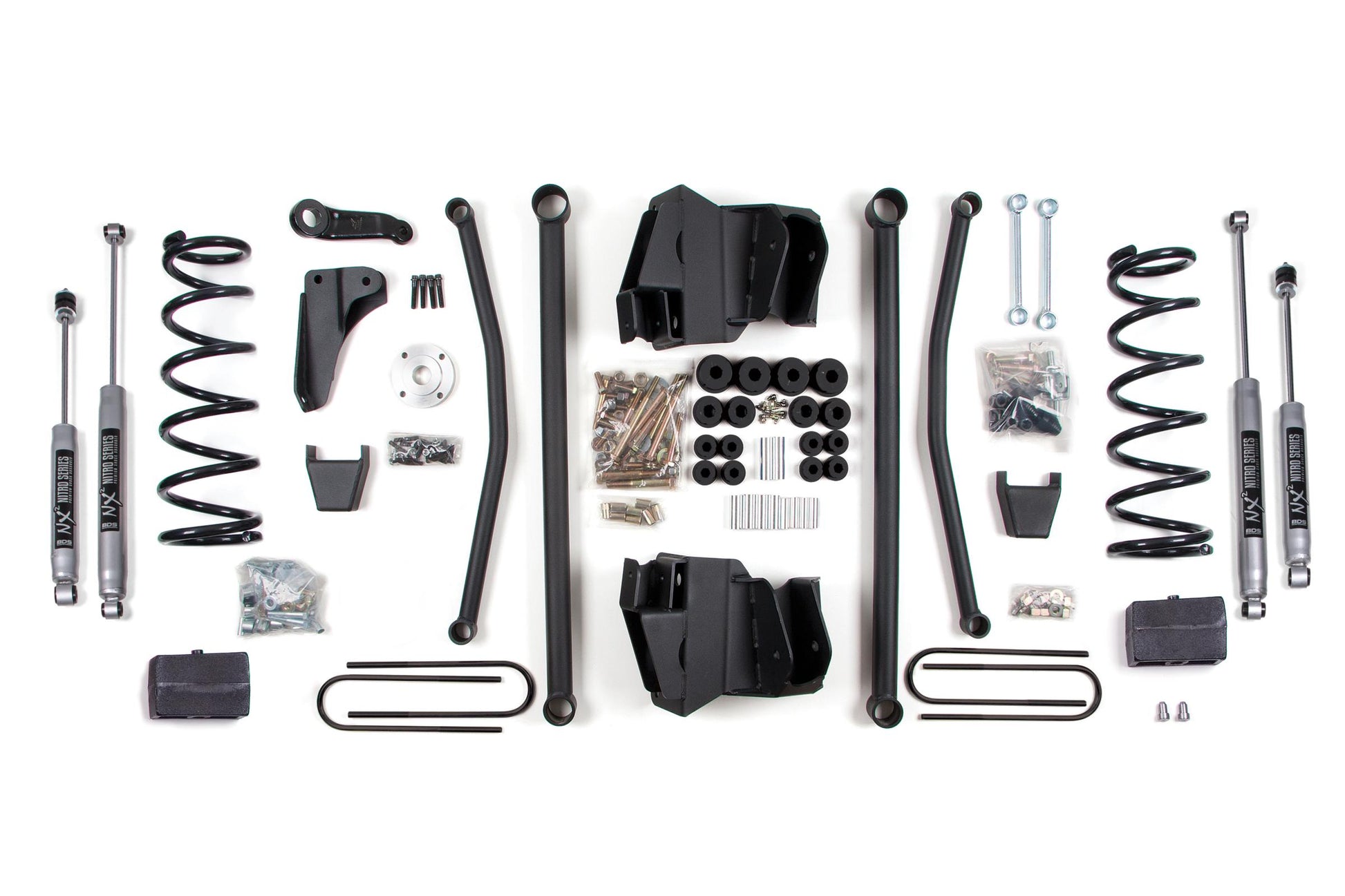 6 Inch Lift Kit Long Arm Dodge Ram 2500 09-13 4WD Diesel Leaf Springs 4 Inch Axle BDS Suspension