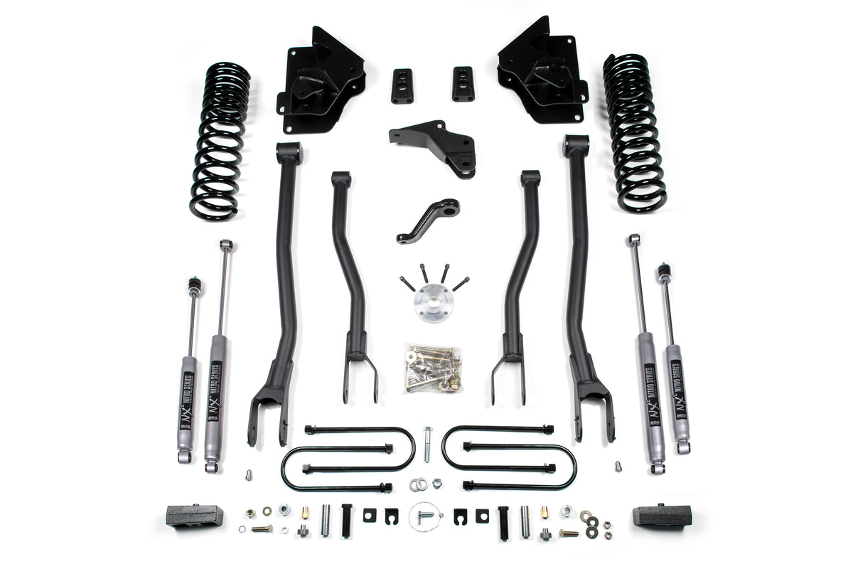 4 Inch Lift Kit w/ 4-Link Ram 3500 13-18 4WD Diesel 3 Inch Block BDS Suspension-1