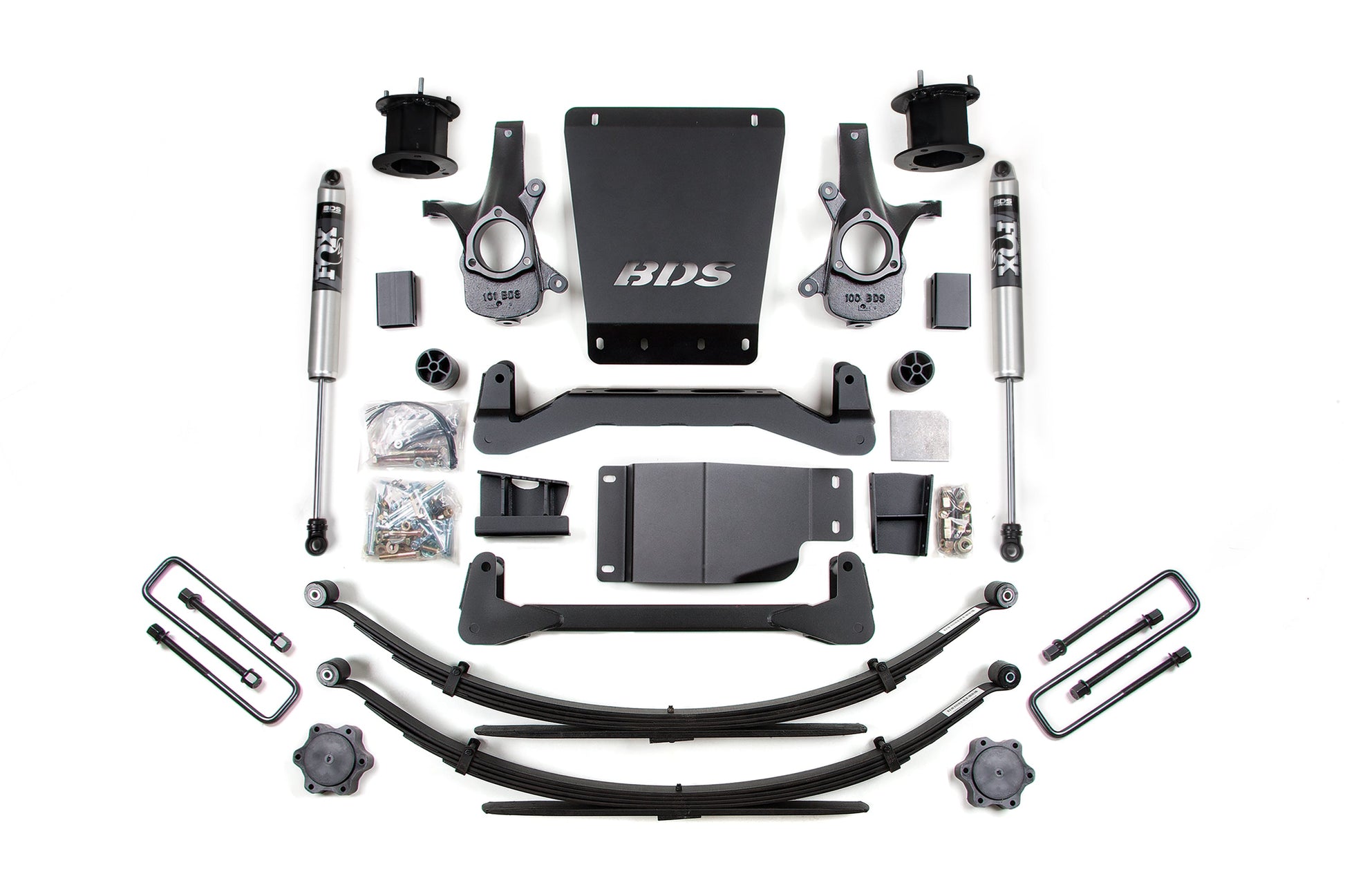 07-13 Chevrolet Silverado 1500 - GMC Sierra 1500 4WD 4.5 Inch Lift Kit, 4 Inch Rear Lift, Leaf Spring, NX2 Nitro Series Shocks BDS Suspension