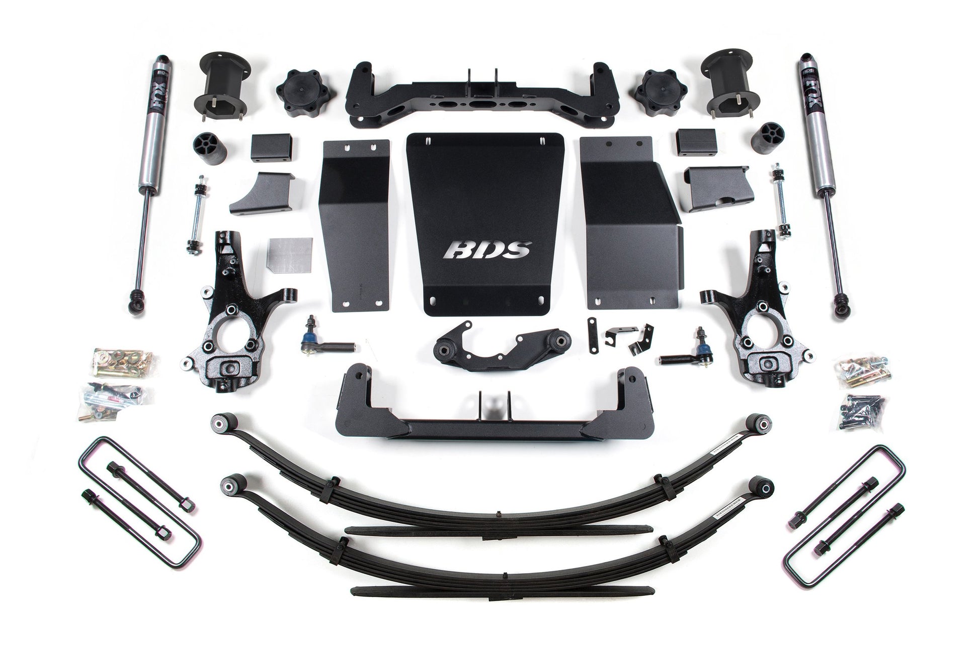 07-13 Chevrolet Silverado 1500 - GMC Sierra 1500 2WD 4.5 Inch Lift Kit, 4 Inch Rear Lift, Leaf Spring, Fox 2.0 IFP Performance Series Shocks BDS Suspension
