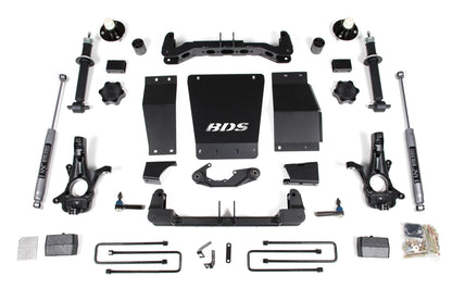 4 Inch Lift Kit Silverado/Sierra 1500 14-18 4WD Block Kit Aluminum / Stamped Steel Control Arm BDS Suspension-1