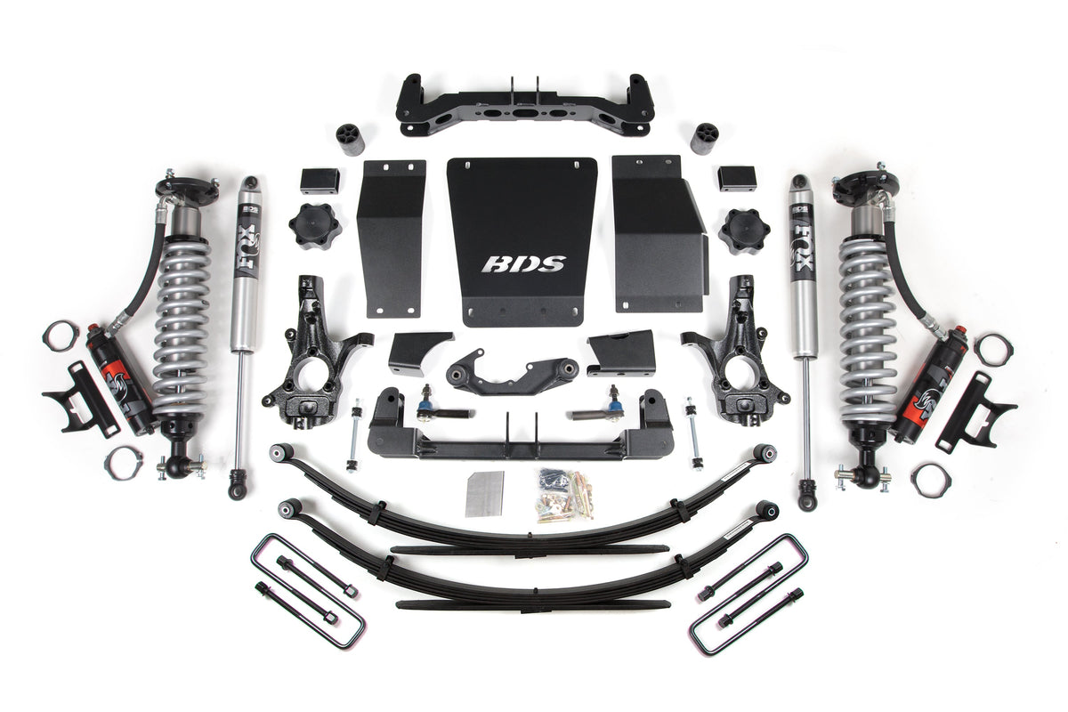 6 Inch Lift Kit FOX 2.5 Performance Elite Block Lift Coil-Over 14-18 Silverado/Sierra 1500 4WD BDS Suspension-2