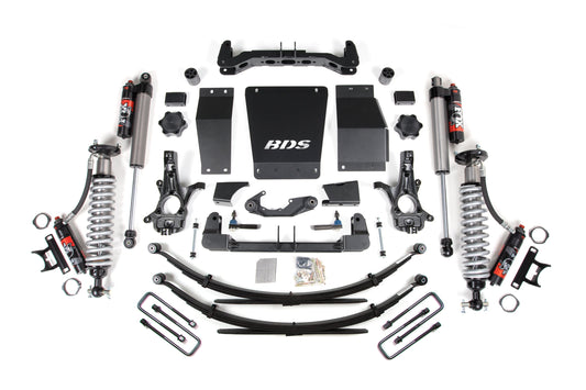 6 Inch Lift Kit FOX 2.5 Performance Elite Block Lift Coil-Over 14-18 Silverado/Sierra 1500 4WD BDS Suspension-1