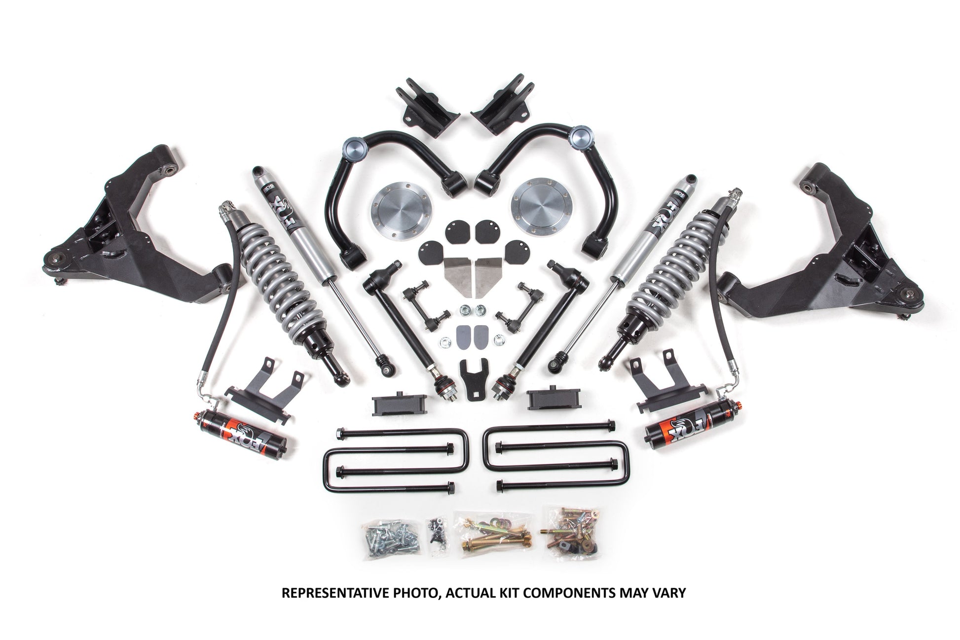 11-19 Chevrolet Silverado 2500HD/3500HD - GMC Sierra 2500HD/3500HD 4WD (Diesel) 3 Inch Coilover Conversion Kit, 2 Inch Rear Lift, Block w/o Overload - Fox 2.5 Performance Elite Series C/O, Fox 2.0 IFP Performance Series Shocks BDS Suspension