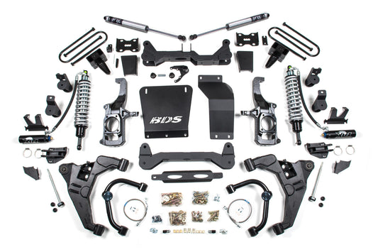6.5 Inch Lift Kit FOX 2.5 Coil-Over Conversion Silverado/Sierra 2500HD/3500HD 11-19 Diesel 3 Inch Block Fox 2.5 Performance Shocks BDS Suspension-1
