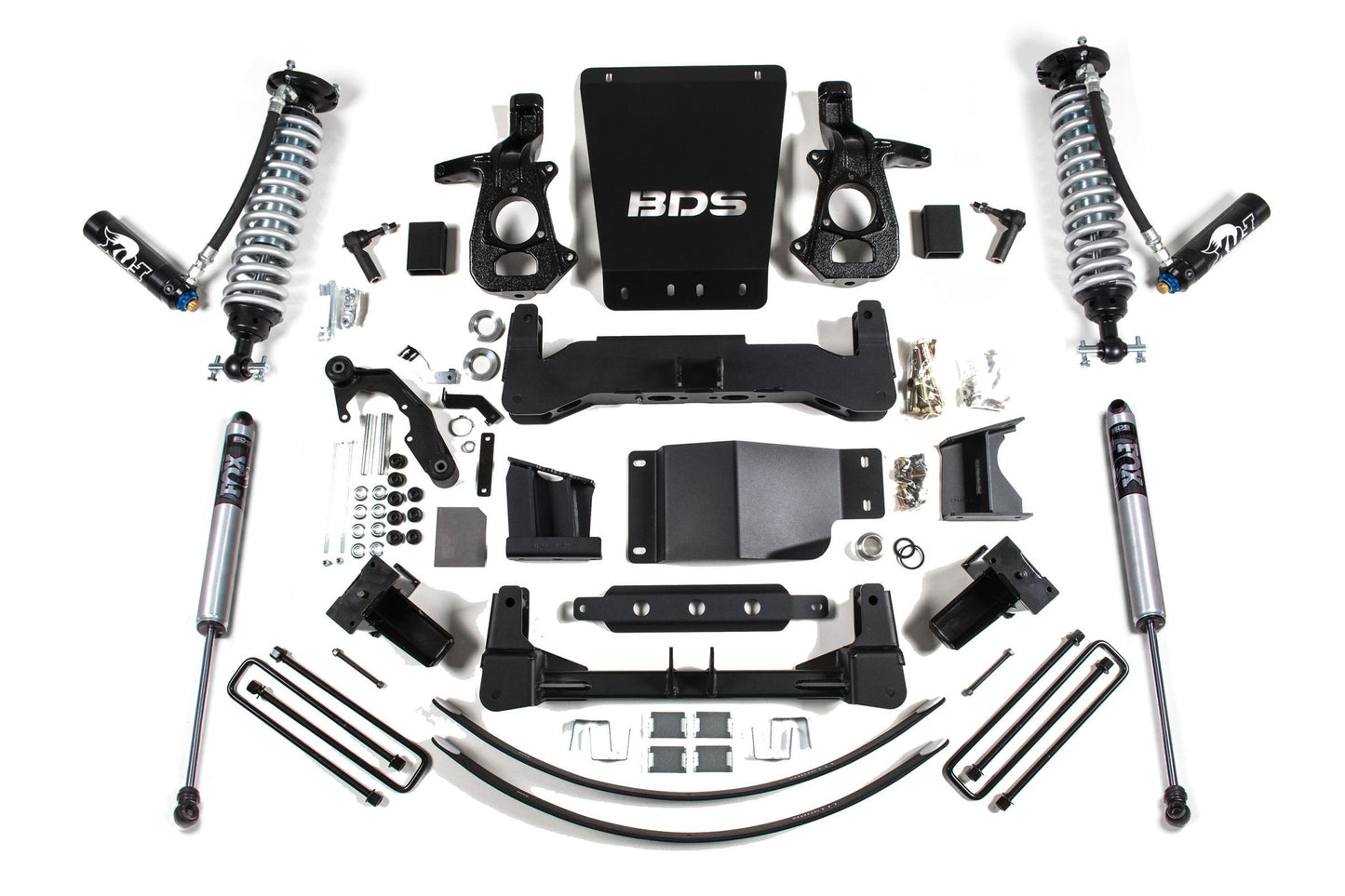 8 Inch Lift Kit FOX 2.5 Coil-Over Dual Speed Compression Adjust Silverado/Sierra 1500 14-18 4WD Fox 2.5 Performance Shocks BDS Suspension-1