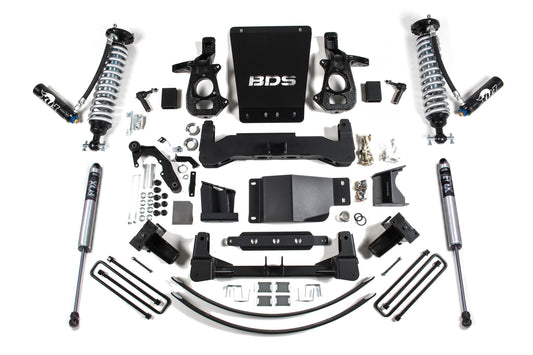 8 Inch Lift Kit FOX 2.5 Coil-Over Dual Speed Compression Adjust Silverado/Sierra 1500 14-18 4WD Fox 2.5 Performance Shocks BDS Suspension-1