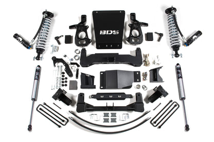 8 Inch Lift Kit FOX 2.5 Coil-Over Dual Speed Compression Adjust Silverado/Sierra 1500 14-18 4WD Fox 2.5 Performance Shocks BDS Suspension