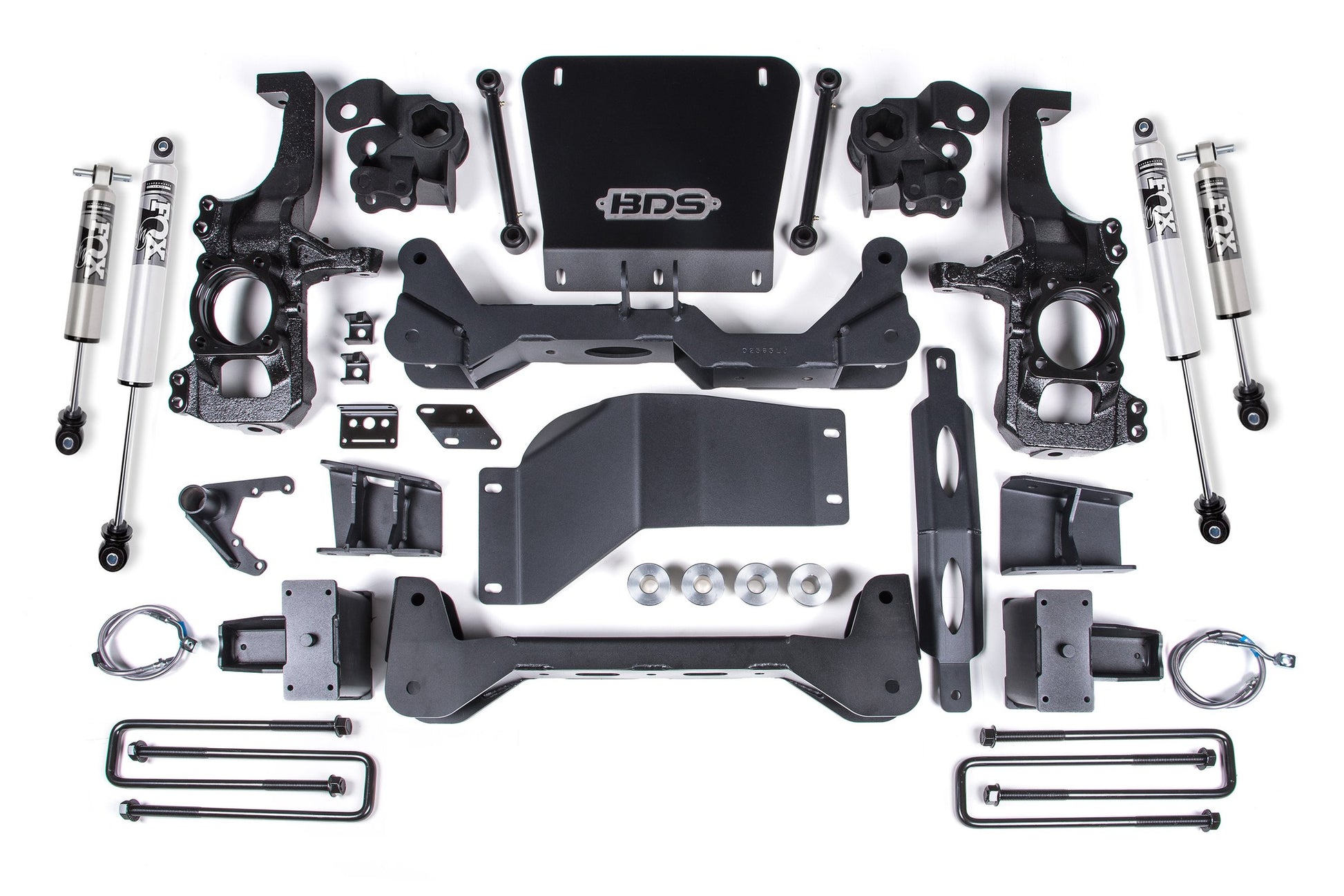 20-24 GM 2500HD/3500HD 4wd 6.5 Inch Lift System, 6 Inch Rear Lift, Block, w/ overload Fox 2.5 HTO BDS Suspension