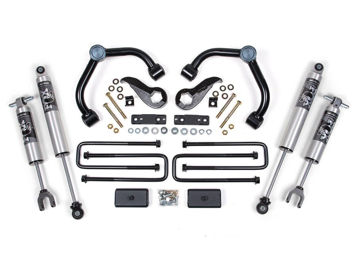 20-24 Chevrolet Silverado/GMC Sierra 2500/3500 HD 3 Inch Lift Kit w/ overloads - Fox 2.5 Performance Series BDS Suspension