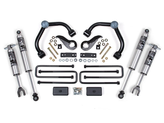 20-24 Chevrolet Silverado/GMC Sierra 2500/3500 HD 3 Inch Lift Kit w/ overloads - Fox 2.5 Performance Series BDS Suspension