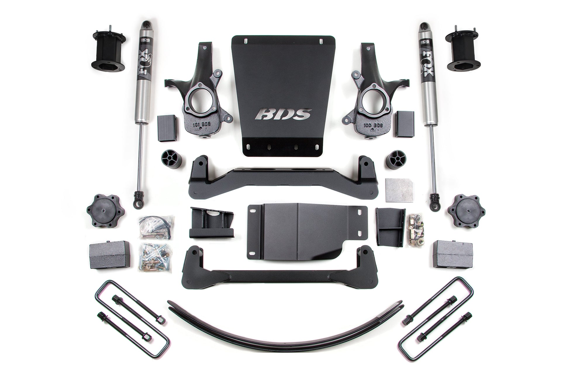 07-13 Chevrolet Silverado 1500 - GMC Sierra 1500 4WD 6 Inch Lift Kit, 4.5 Inch Rear Lift, Block and Add-A-Leaf, NX2 Nitro Series Shocks BDS Suspension