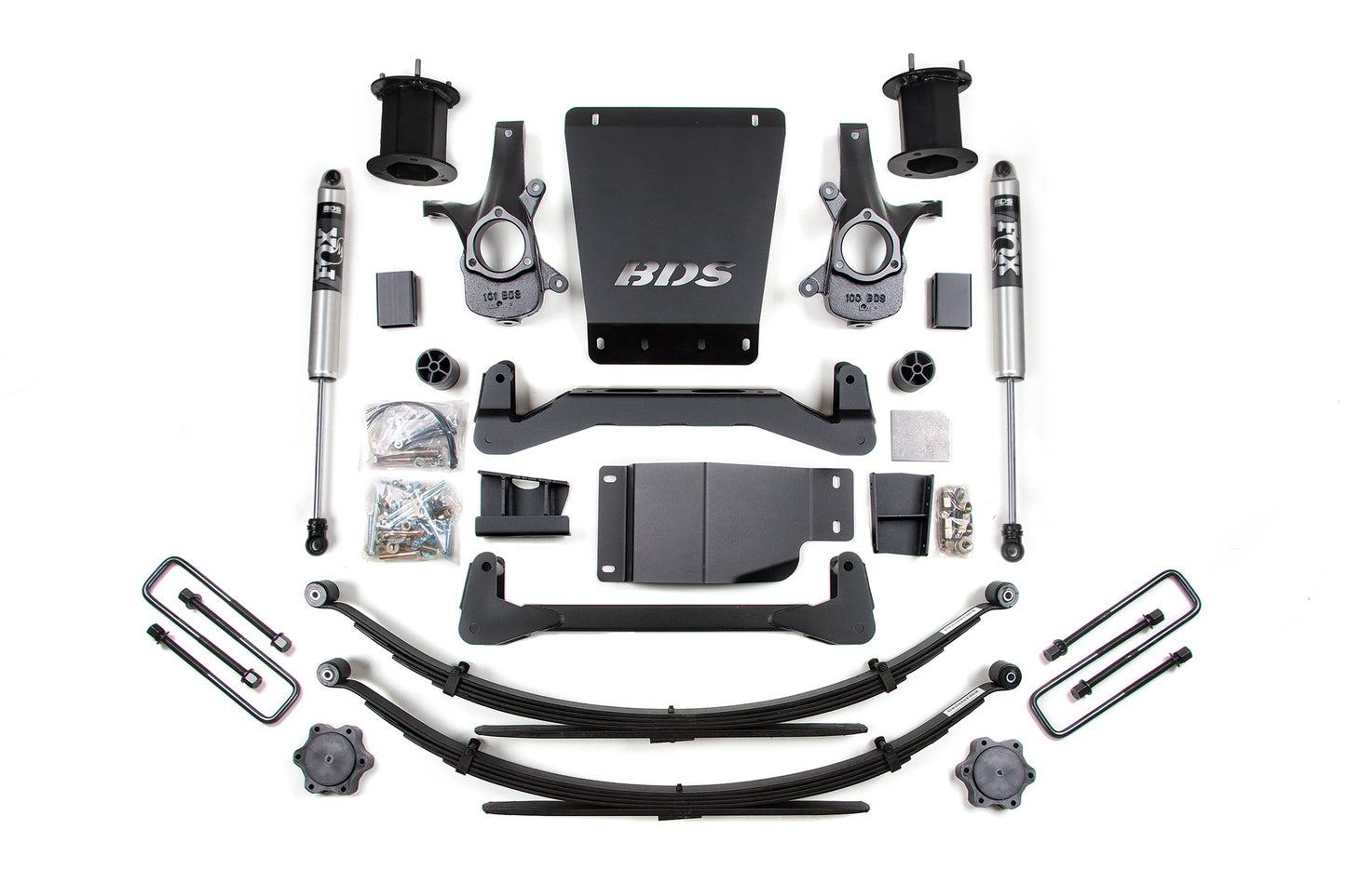 07-13 Chevrolet Silverado 1500 - GMC Sierra 1500 4WD 6 Inch Lift Kit, 5 Inch Rear Lift, Leaf Spring, Fox 2.0 IFP Performance Series Shocks BDS Suspension