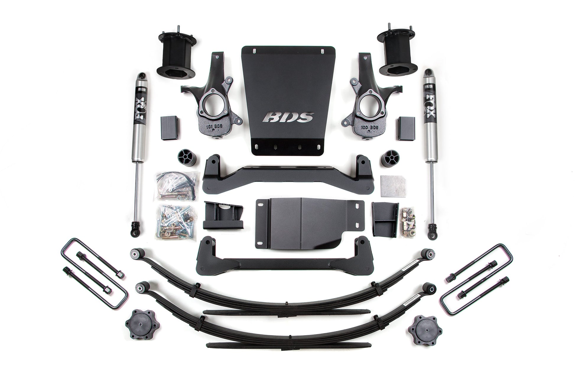 07-13 Chevrolet Silverado 1500 - GMC Sierra 1500 4WD 6 Inch Lift Kit, 5 Inch Rear Lift, Leaf Spring, Fox 2.0 IFP Performance Series Shocks BDS Suspension