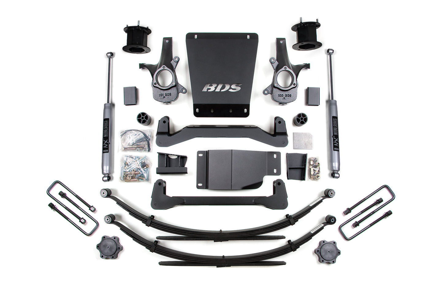 07-13 Chevrolet Silverado 1500 - GMC Sierra 1500 4WD 4.5 Inch Lift Kit, 4 Inch Rear Lift, Block, Fox 2.0 IFP Performance Series Shocks BDS Suspension