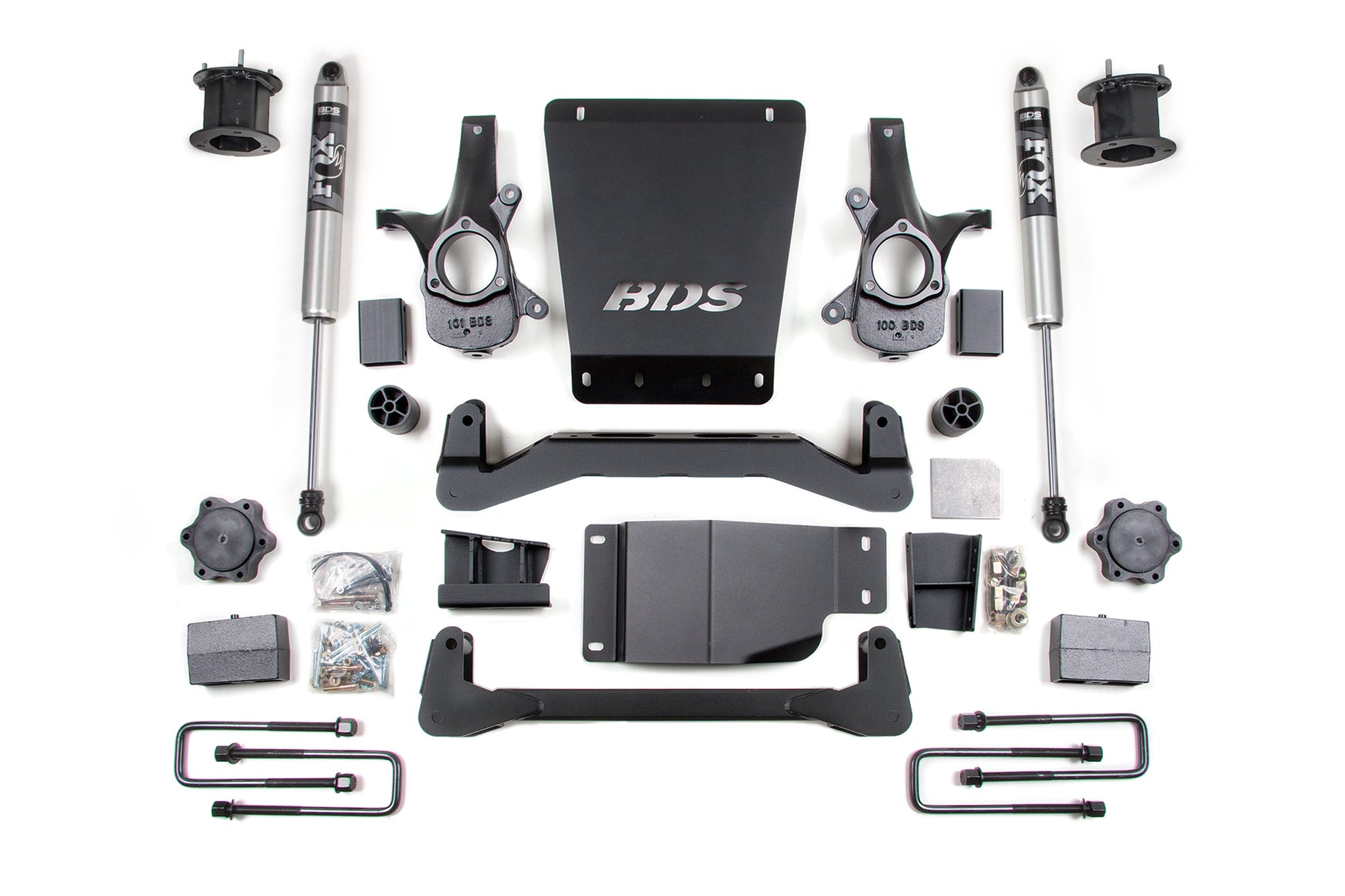 07-13 Chevrolet Silverado 1500 - GMC Sierra 1500 4WD 4.5 Inch Lift Kit, 4 Inch Rear Lift, Block, NX2 Nitro Series Shocks BDS Suspension