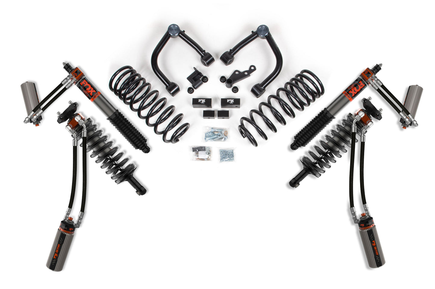 22-26 Toyota Tundra 4WD 2.25 Inch Lift Kit Fox 3.0 Internal Bypass Factory Race Series Shocks BDS Suspension