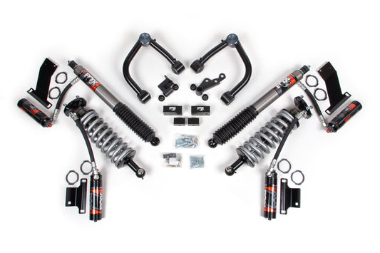 22-26 Toyota Tundra TRD Pro 4WD, 1 Inch Coilover Leveling Kit, 0 Inch Rear Lift - Fox 2.5 Performance Elite Series C/O Front, Fox 2.5 Performance Elite Series Rear Shock BDS Suspension