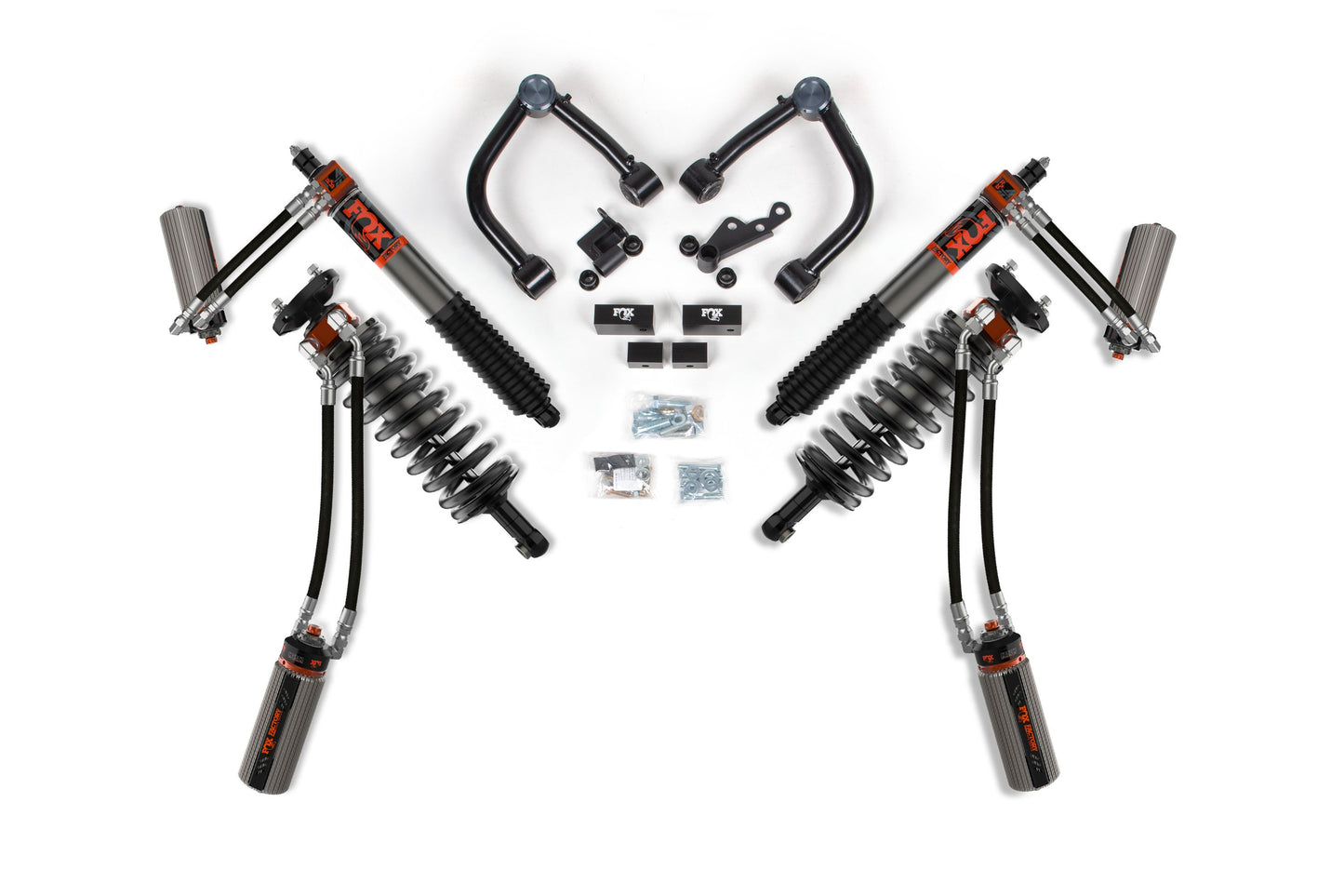 22 Toyota Tundra TRD Pro 4WD, 0 Inch Coilover Upgrade Kit, 0 Inch Rear Lift - Fox 3.0 Factory Race Series IBP C/O Front, Fox 3.0 Factory Race Series IBP Rear Shock BDS Suspension