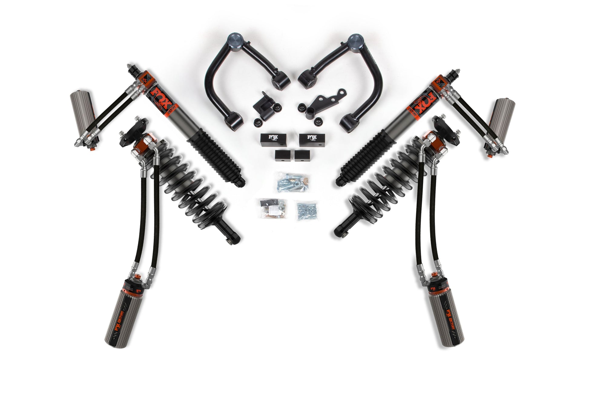 22 Toyota Tundra TRD Pro 4WD, 0 Inch Coilover Upgrade Kit, 0 Inch Rear Lift - Fox 3.0 Factory Race Series IBP C/O Front, Fox 3.0 Factory Race Series IBP Rear Shock BDS Suspension