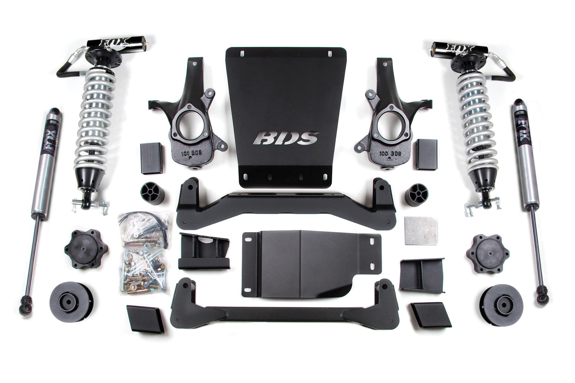 4 Inch Lift Kit FOX 2.5 Coil-Over Avalanche Suburban Tahoe or Yukon 1500 07-14 4WD 3 Inch Lift Coil Spacer Fox 2.5 Performance Shocks BDS Suspension