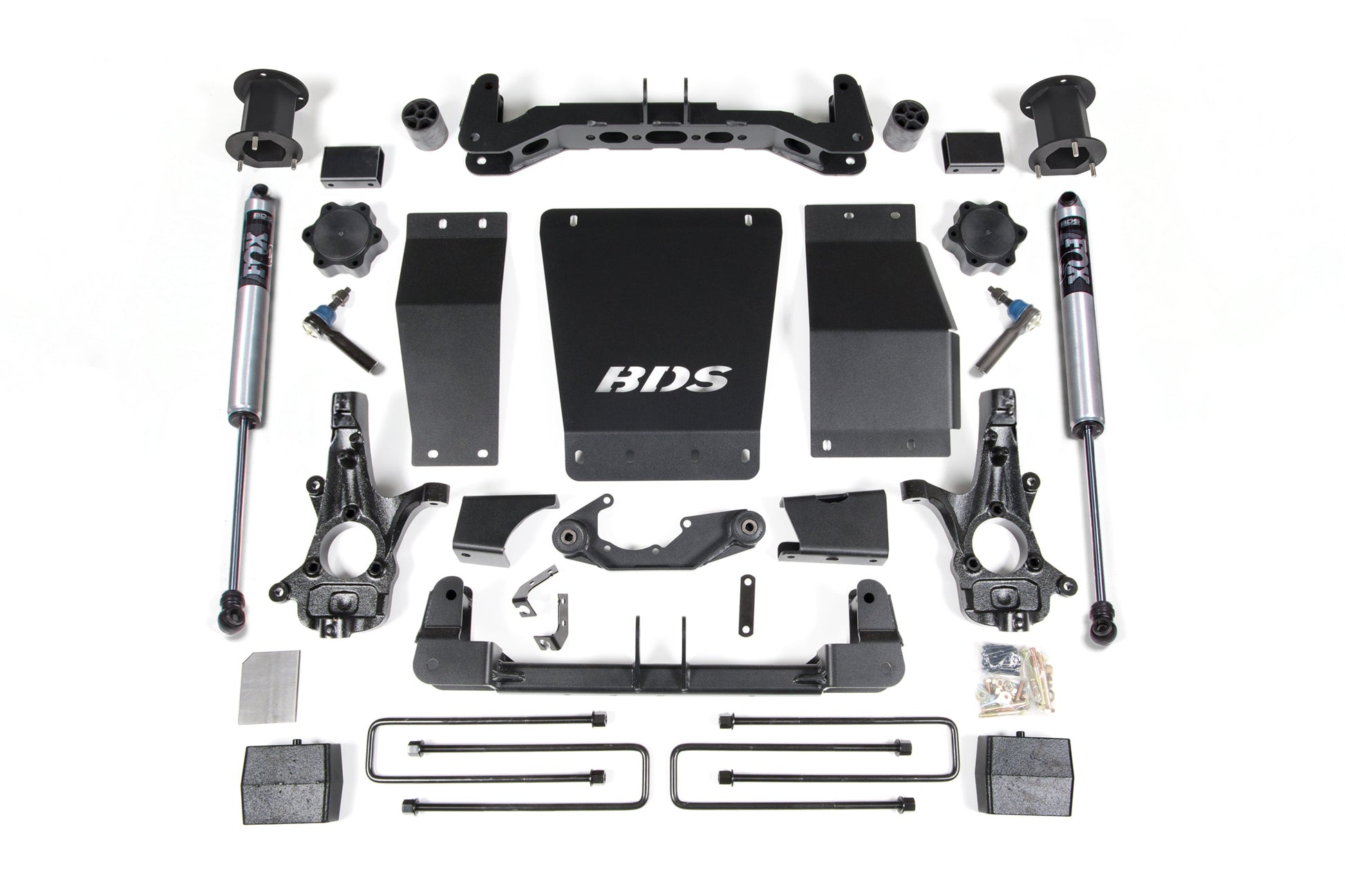 14-18 Chevrolet Silverado 1500 - GMC Sierra 1500 4WD 4.5 Inch Lift Kit (Cast Steel), 3 Inch Rear Lift, Block, Fox 2.0 IFP Performance Series Shocks BDS Suspension