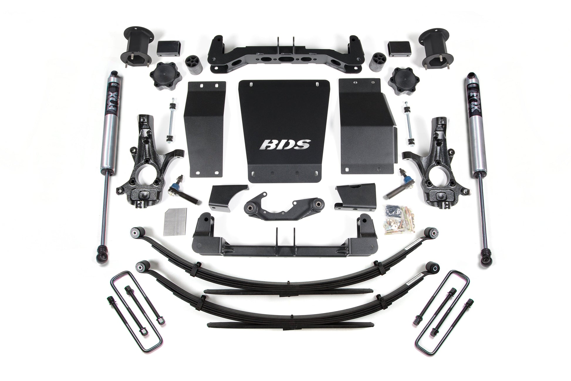 14-18 Chevrolet Silverado 1500 - GMC Sierra 1500 4WD 4.5 Inch Lift Kit (Cast Steel), 4 Inch Rear Lift, Leaf Springs, Fox 2.0 IFP Performance Series Shocks BDS Suspension