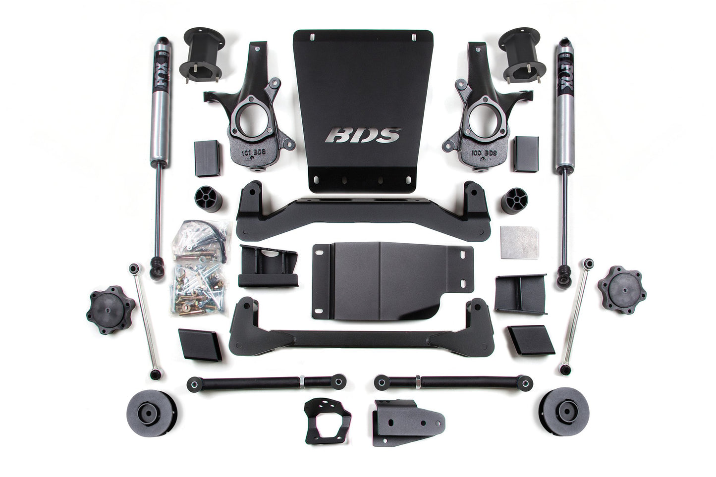 07-14 Chevrolet SUV - GMC SUV 4WD 4.5 Inch Lift Kit, 3 Inch Rear Lift, Spacer, Fox 2.0 IFP Performance Series Shocks BDS Suspension