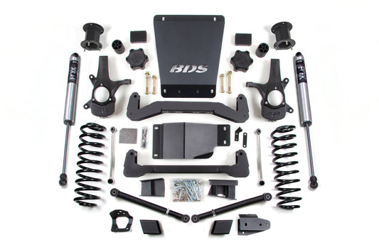 07-14 Chevrolet SUV - GMC SUV 4WD 6 Inch Lift Kit, 5 Inch Rear Lift, Coil Spring, Fox 2.0 IFP Performance Series Shocks BDS Suspension