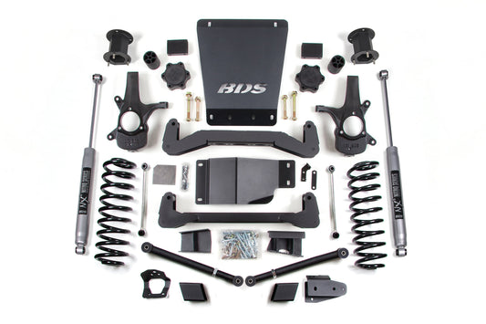 07-14 Chevrolet SUV - GMC SUV 4WD 6 Inch Lift Kit, 5 Inch Rear Lift, Coil Spring, NX2 Nitro Series Shocks BDS Suspension