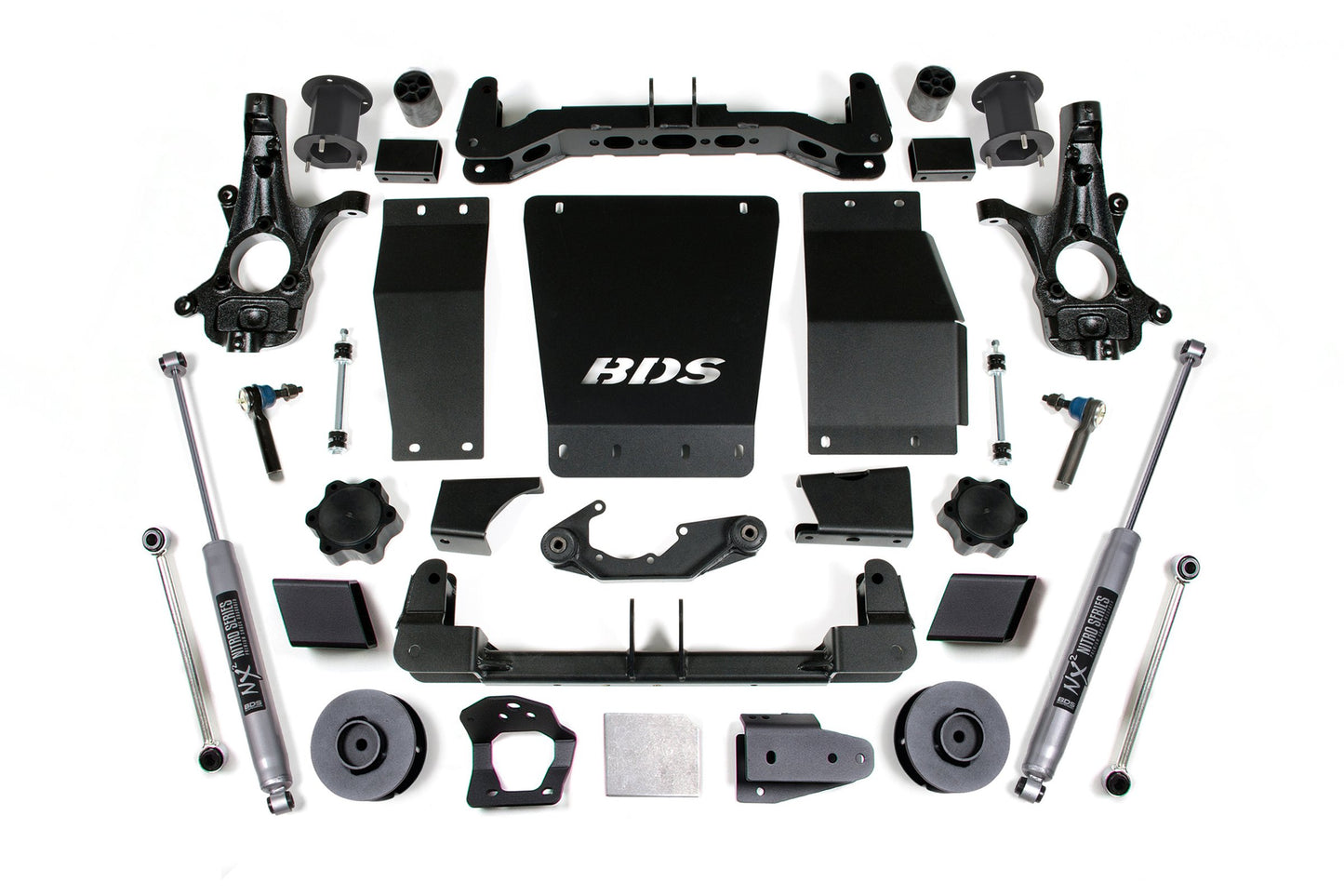 15-20 Chevrolet SUV - GMC SUV 4WD 4.5 Inch Lift Kit (Aluminum / Stamped Steel), 3 Inch Rear Lift, Spacer, NX2 Nitro Shocks BDS Suspension