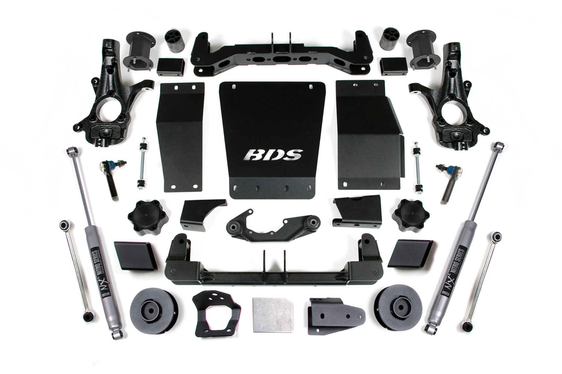 15-20 Chevrolet SUV - GMC SUV 4WD 4.5 Inch Lift Kit (Aluminum / Stamped Steel), 3 Inch Rear Lift, Spacer, NX2 Nitro Shocks BDS Suspension