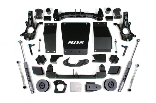 15-20 Chevrolet SUV - GMC SUV 4WD 4.5 Inch Lift Kit (Aluminum / Stamped Steel), 3 Inch Rear Lift, Spacer, NX2 Nitro Shocks BDS Suspension