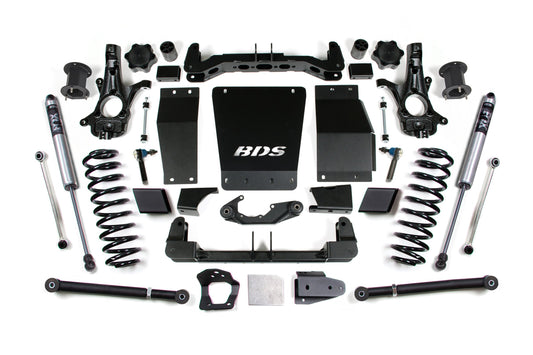 15-20 Chevrolet SUV - GMC SUV 4WD 6 Inch Lift Kit (Cast Steel), 5 Inch Rear Lift, Coil Spring, Fox 2.0 IFP Performance Series Shocks BDS Suspension