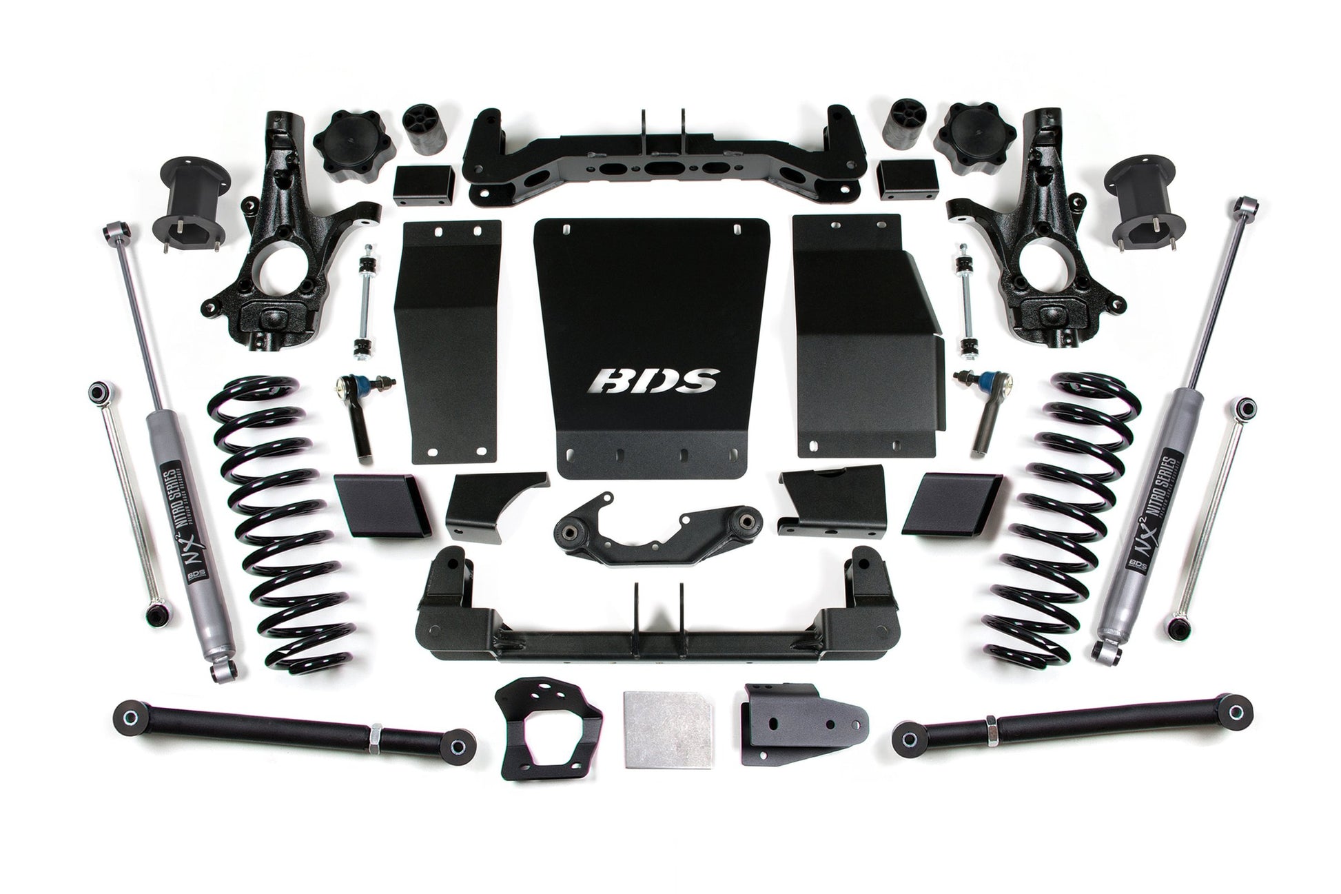 15-20 Chevrolet SUV - GMC SUV 4WD 6 Inch Lift Kit (Aluminum / Stamped Steel), 5 Inch Rear Lift, Coil Spring, NX2 Nitro Shocks BDS Suspension