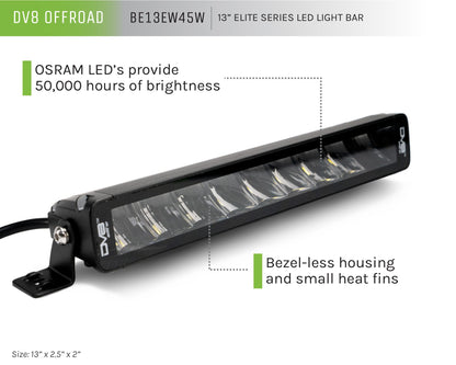 13 Inch Elite Series Led Light Bar DV8 Offroad-4