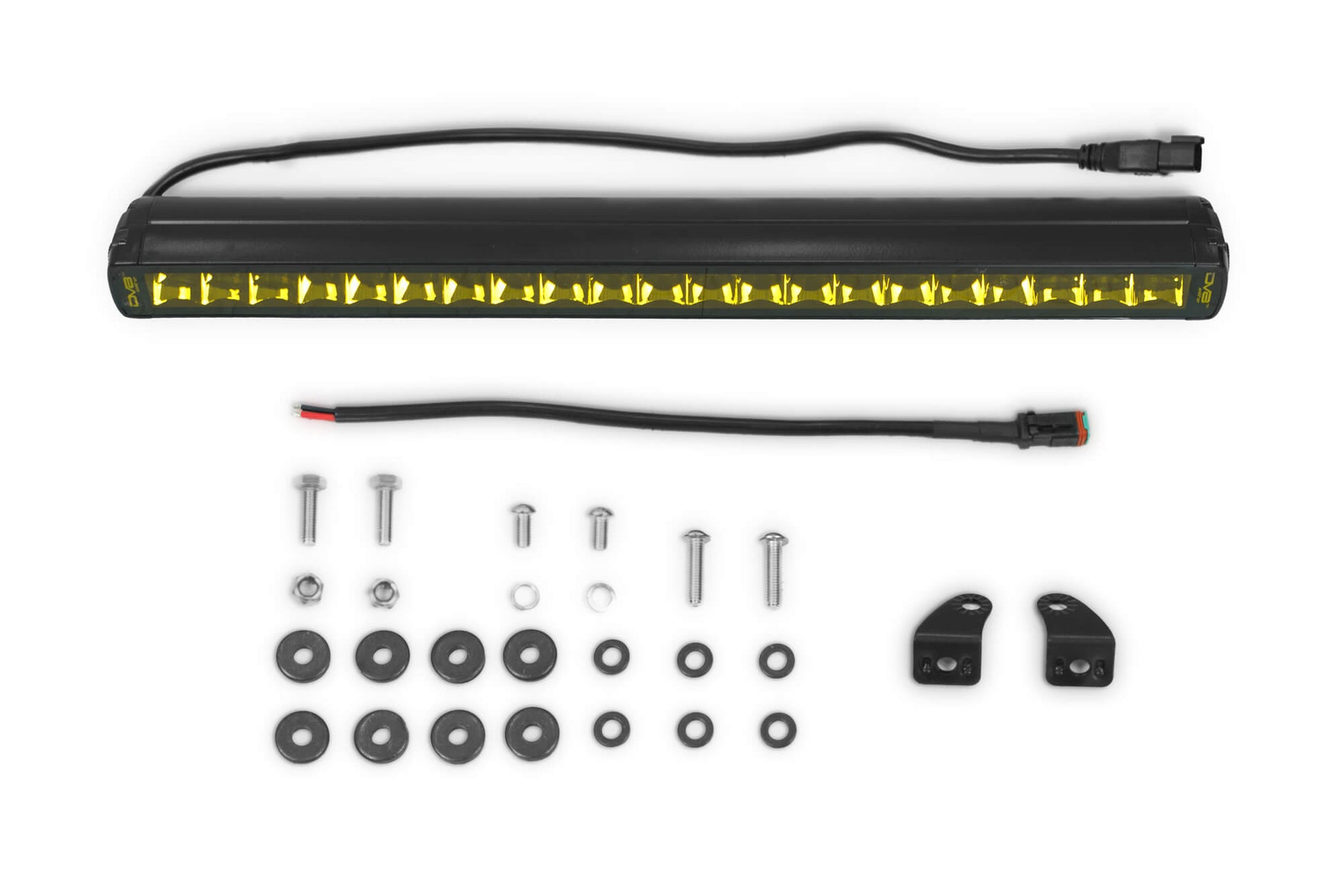 20 Inch Elite Series Amber LED Light Bar Single Row DV8 Offroad-5