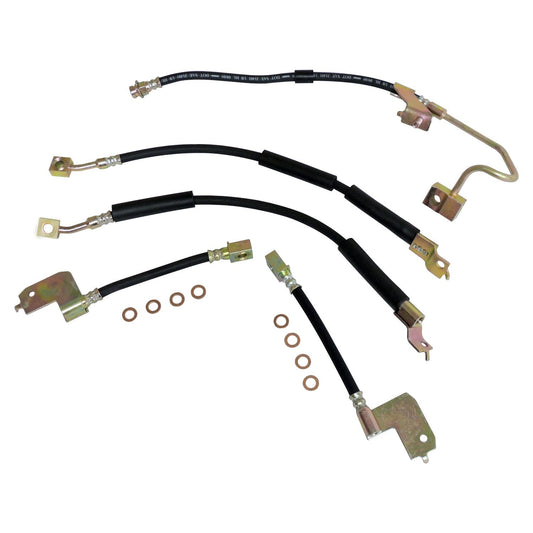 Brake Hose Kit for 94-98 Jeep ZJ Grand Cherokee w/ Rear Disc Brakes (5) Hoses Crown Automotive