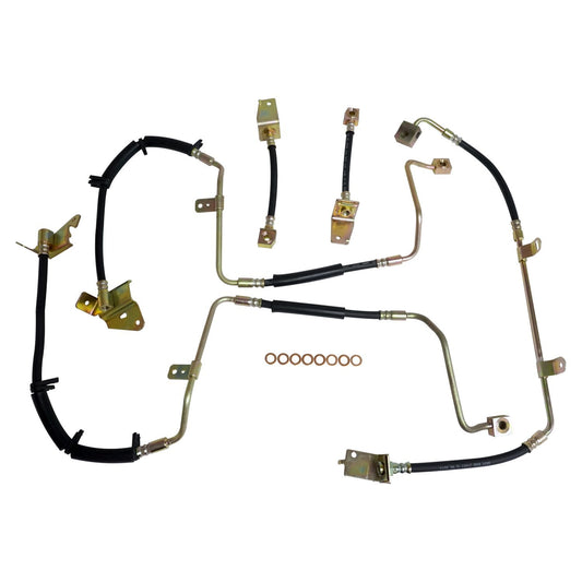 Brake Hose Kit for 99-4/23/03 WJ, WG Grand Cherokee, Incls. 5 Hoses & 8 Washers Crown Automotive