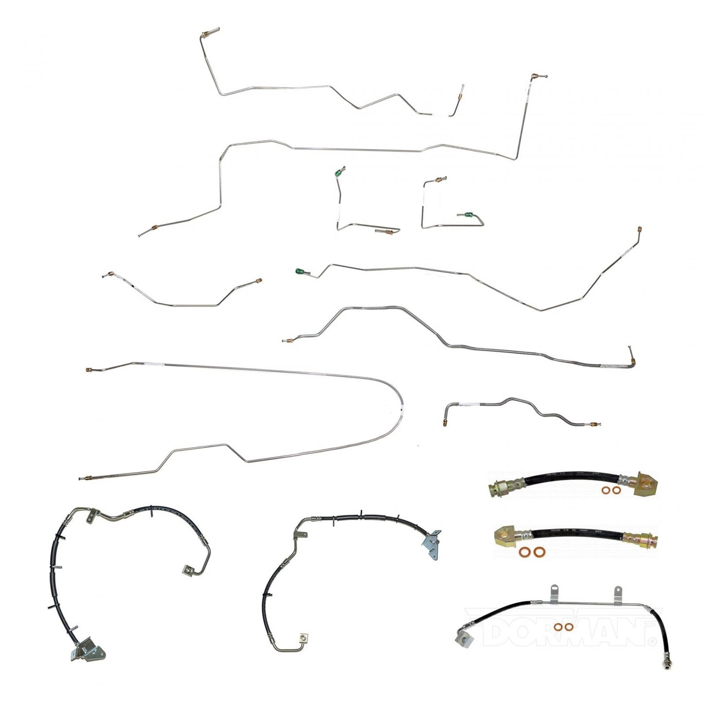 Complete Brake Line & Hose Kit For 03-04 Jeep Grand Cherokee After 04/27/2003 Stainless Fine Lines