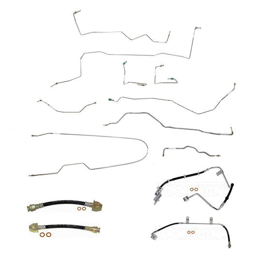 Complete Brake Line & Hose Kit For 99-03 Jeep Grand Cherokee Prior to 04/27/2003 Stainless Fine Lines