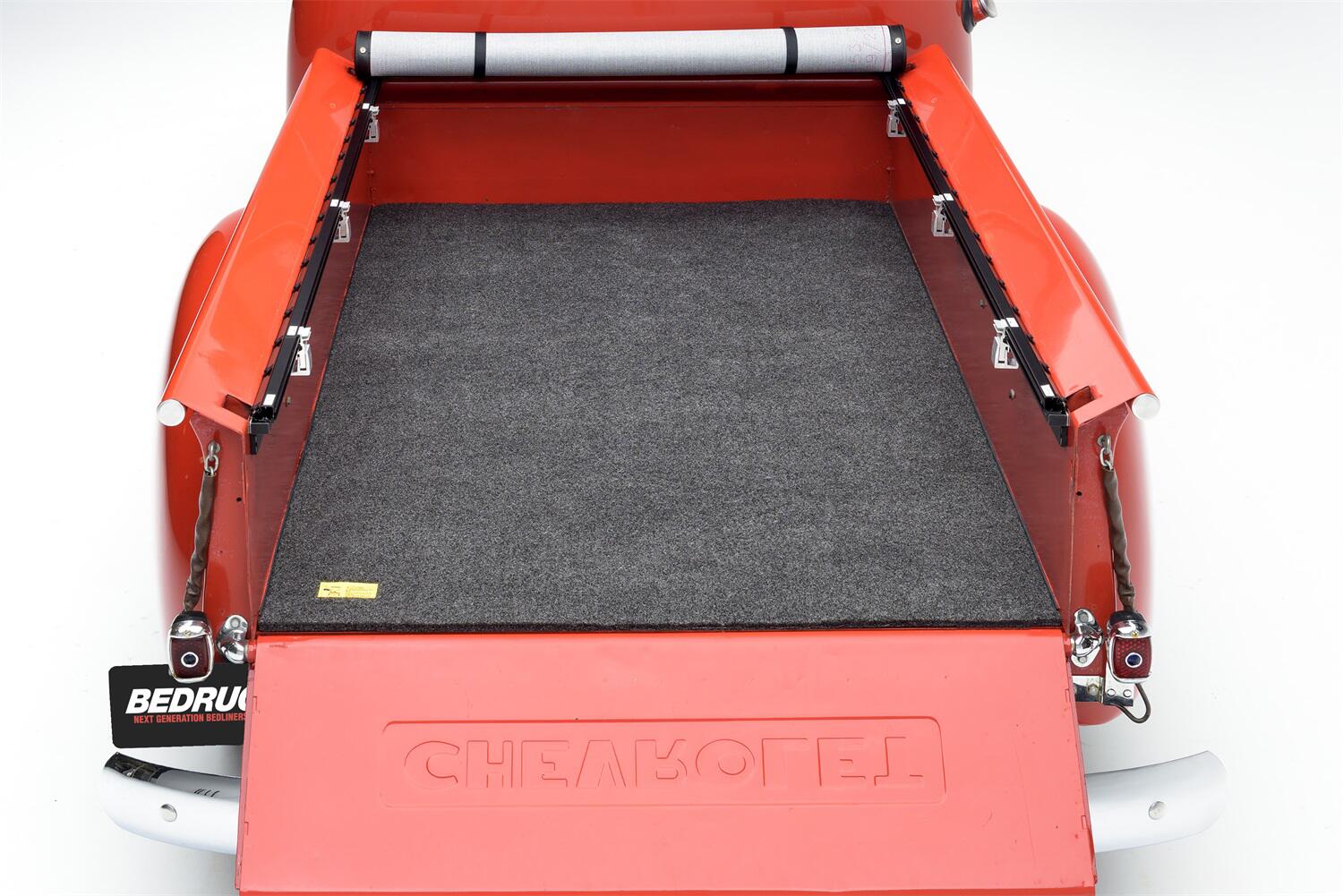 Bed Mat 66 inch X 98 inch Cut To Fit 66 Inch x 98 Inch 1/2 Inch Thick For Use w/Drop In Bed Liner w/o Bed Rail Storage Charcoal BedRug