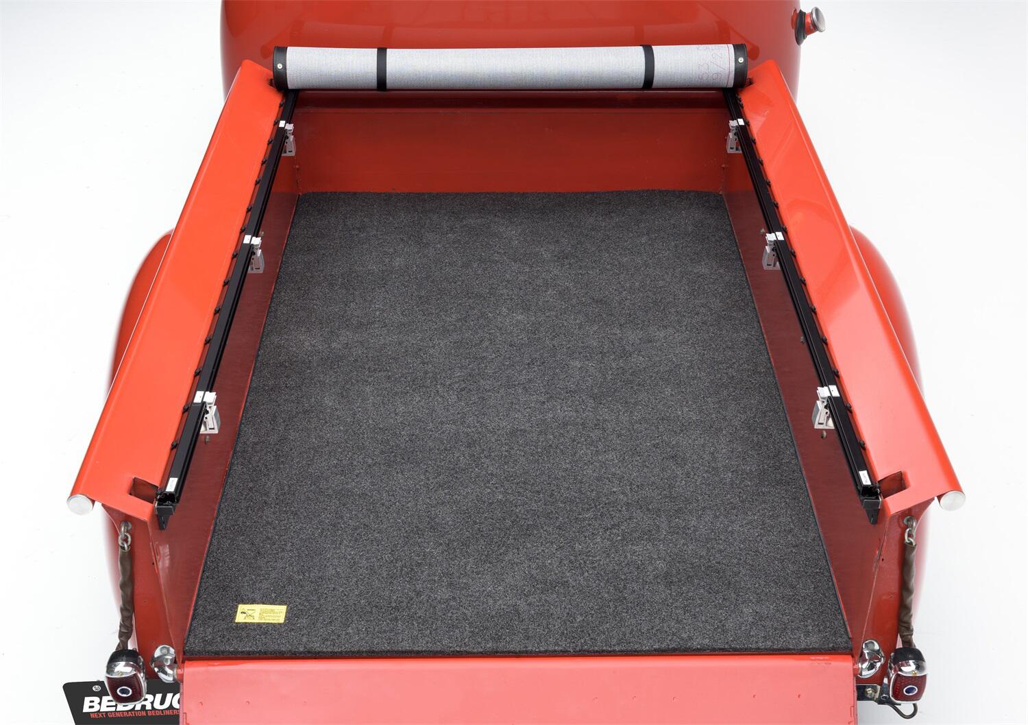 Bed Mat 66 inch X 98 inch Cut To Fit 66 Inch x 98 Inch 1/2 Inch Thick For Use w/Drop In Bed Liner w/o Bed Rail Storage Charcoal BedRug-1