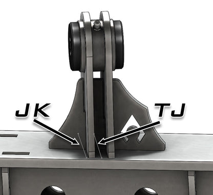 Jeep TJ Weld On UCA Brackets For Low Pro Front Truss Currie JJ Bushings Artec Industries-7