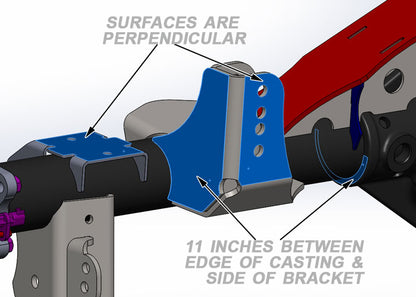 JK Rear Tracbar Bracket 3.5 Inch Diameter Artec Industries-1