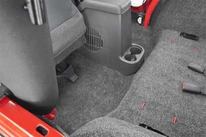 Jeep 76-80 Cj-7 RR Kit W/Gussets 4Pc Floor Kit (Inc Tlgte & Cargo Lnr) Floor Liner Kit 4 pc. Rear Kit Incl. Driver Left Hand Panel Passenger Right HandPanel Tailgate Cargo Liner w/Gussets Charcoal BedRug