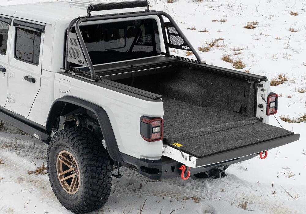 20+ Jeep Gladiator Complete Truck Bed Liner 3/4 Inch Thick Floor 1/4 Inch Thick Side Walls Incl. Bulkhead And Tailgate Charcoal BedRug-4